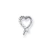 14K 1/4 ctw Diamond Journey Heart Pendant White Gold Diamond quality AA (I1 clarity, G-I color)