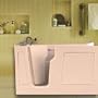 Walk-in Bath Tub, AMERICAN MADE, Non-Leak, M2952 Air Jet System+ FREE BONUS - Biscuit, Left, Biscuit