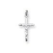 Sterling Silver Crucifix Pendant with 20 Inch Sterling Silver Chain