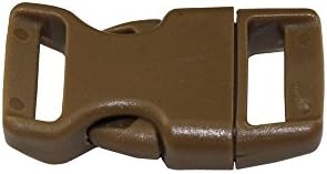 50 PCS of 5/8" (15mm) 16 Colors Contoured Side Release Plastic Buckles (brown)