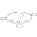 The Stainless Steel Jewellery Shop - Fashion Open Circle Ball Link Star Dangle Charm Double Strand Bracelet/Anklet