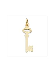 Polished Key Charm in 14 Karat Gold