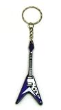 Electric Guitar Keychain ~ Flying V Guitar Replica Keychain handcrafted from wood by talented craftsmen! Amazing Art Guitar!