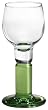 Bormioli Rocco Limoncino Cordial Green Footed Shot Glasses, Set of 6