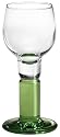 Bormioli Rocco Limoncino Cordial Green Footed Shot Glasses, Set of 6