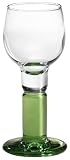 Bormioli Rocco Limoncino Cordial Green Footed Shot Glasses, Set of 6
