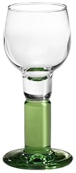 Bormioli Rocco Limoncino Cordial Green Footed Shot Glasses, Set of 6
