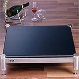 404 Series Amp Stand Shelves: Black, Frame/Caps: Silver Grey Frame/Silver Caps