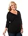 Buy Cheap Motherhood Maternity: Plus Size 3/4 Sleeve Deep V-neck Side Ruched Maternity T Shirt Stores Online