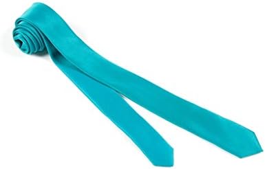 SkinnyTies 1 1/2" Teal Solid Satin Microfiber Skinny Tie