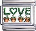Italian Charms Module "love/liebe (herz)" gebildet aus 
vier Pflanzen in Blumentöpfen modul by Kult-Schmuck!
