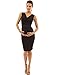 PattyBoutik Mama Cowl Neck Sleeveless Side Ruched Maternity Dress