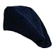 NAVY BLUE KNIT STRETCHY TRADITIONAL TAMI BERET CAP HAT