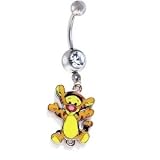 Tigger from Winnie The Pooh Crystal Metal Enamel Cute Sexy