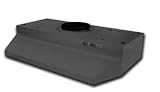 Economy Series 30-Inch Two-Speed Round Vented Range Hood, Black