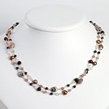 31i pgUjE5L. SL160  Garnet Jasper Bwn Reddish Cult. Pearl Wh. Jade Necklc 54   Lobster Claw   JewelryWeb