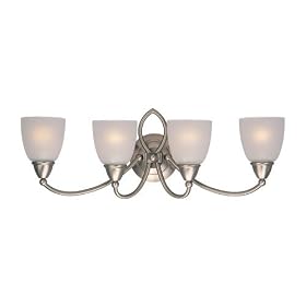 Sea Gull Lighting 40076-962 Pemberton Four-Light Vanity, Brushed Nickel Finish with Satin... by Sea Gull Lighting