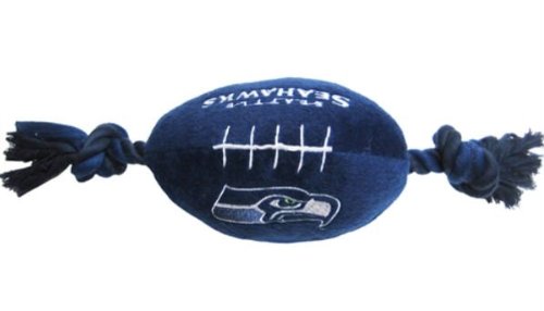 Detail image DoggieNation SEA-30331 One Size Seattle Seahawks Plush Dog Toy
