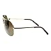 zeroUV Oversized Aviator Sunglasses for Men and Women, UV400 Protected 80s Style Large Aviators 70mm (Gold/Brown)