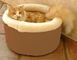 Small 16" Cat Cuddler Pet Bed - Khaki