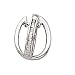 10k White Gold & Princess-Cut Diamond Oval Drop Hoop Earrings (0.25ctw)