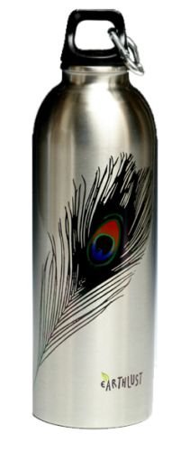 Childrens Toyshop  Sporting Goods : Peacock Stainless Steel Water Bottle - 1 L