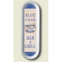 BLUE CRAB Bar & Grill Decorative Ceramic Spoon Rest