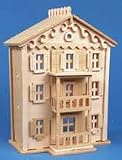 Dollhouse Miniature 1/4-Inch Scale Victorian Dollhouse Kit