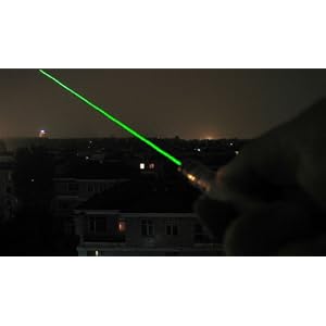 Green 50mW Pen Style Laser Pointer. Black Rubber Finish High Power Astronomy and Military Grade Green Laser Pointer