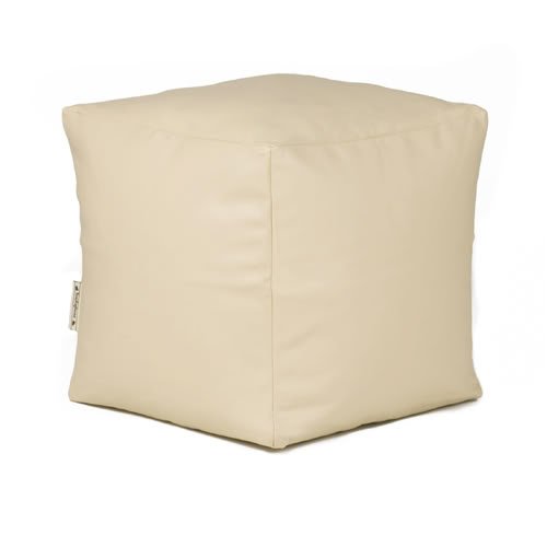 CUBE Bean Bag Faux Leather CREAM
