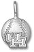 Houston Cougars Solid Sterling Silver ''UH'' Baseball Pendant