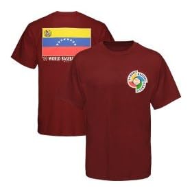 Majestic Venezuela 2009 World Baseball Classic Maroon Flag T-shirt
