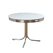 Retro Dining Table - White/ Chrome