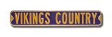 MINNESOTA VIKINGS VIKINGS COUNTRY Authentic METAL STREET SIGN (6 X 36)