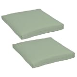 Strathwood Bradford Hardwood Armless Bar Chair Polyester Cushions, Set of 2, Solid Mist