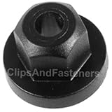25 BMW & Mercedes 5mm Nylon Flange Nuts 10mm Hex 