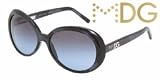 Dolce Gabbana Women's The Madonna Collection 4096 Black/Blue Marble Frame/Grey To Blue Lens Plastic Sunglasses