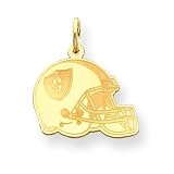 14K Oakland Raiders X-Sm Satin Helmet Charm