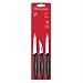 R H Forschner 3-piece Paring Knife Set, Black Poly Handles