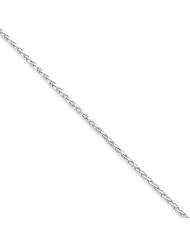 14k Wg 1.5mm Round D/C Wheat Chain, Size 10