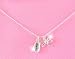 Beautiful Make A Wish Inspirational Cherish Dragonfly & Dream Charm Necklace Silver Tone