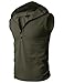 H2H Mens Fashion Slim Fit Lightweight Sleeveless Hoodies