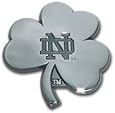Notre Dame Chrome METAL "Shamrock" Auto Emblem