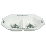 Nikko Christmastime Oval Divided Vegetable Dish, 11-1/2-Inch