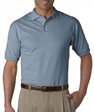High Quality JERZEES Adult 100% Cotton Jersey Polo - Granite Blue