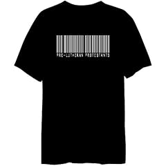 Pre-Lutheran Protestants - Barcode Religionen Herren T-Shirt (Schwarz, Gr��en X-Small - XXX-Large)