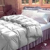 California King/ Oversize king/Supper King Size 233TC 650 Loft Canadian White Goose Down Comforter 110X100, 45 oz-Grenada Collection