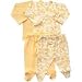 Under the Nile Side Snap Layette - Long Sleeve - Tropical Flowers or Stripe - Organic Cotton, 3 Months, Tropical Stripe