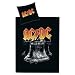 AC/DC Bettwäsche "Hells Bells" Achtung! Übergröße! 1 Kissenbezug mit den Maßen 80 x 80 cm und 1 Bettbezug mit den Maßen 155 x 220 cm ÜBERGRÖßE mit Reißverschluss