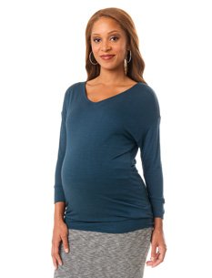 A Pea in the Pod: 3/4 Sleeve V-neck Maternity T Shirt